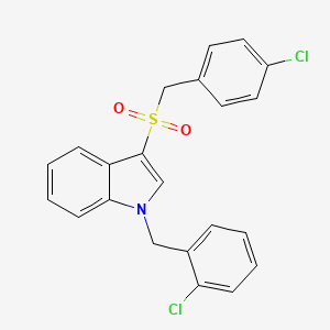 1-[(2-Chlorophenyl)methyl]-3-[(4-chlorophenyl)methylsulfonyl]indole