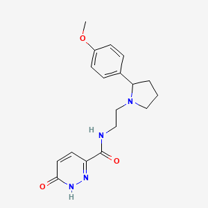 N-(2-(2-(4-methoxyphenyl)pyrrolidin-1-yl)ethyl)-6-oxo-1,6-dihydropyridazine-3-carboxamide