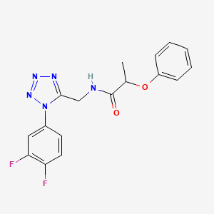 N-((1-(3,4-difluorophenyl)-1H-tetrazol-5-yl)methyl)-2-phenoxypropanamide