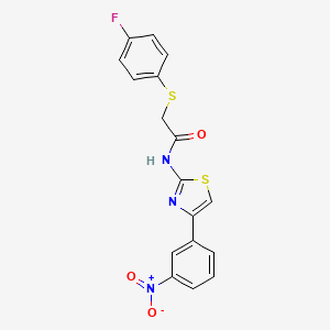 2-((4-fluorophenyl)thio)-N-(4-(3-nitrophenyl)thiazol-2-yl)acetamide