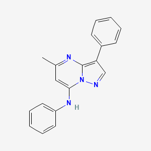 molecular formula C19H16N4 B2432161 5-methyl-N,3-diphenylpyrazolo[1,5-a]pyrimidin-7-amine CAS No. 850828-03-4