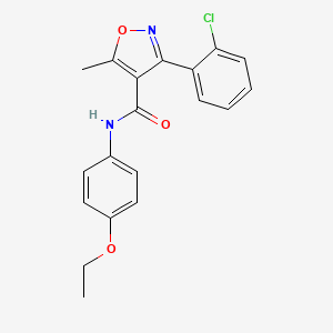 B2432170 3-(2-chlorophenyl)-N-(4-ethoxyphenyl)-5-methyl-1,2-oxazole-4-carboxamide CAS No. 301680-81-9