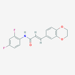 molecular formula C17H13F2NO3 B2432174 (2E)-N-(2,4-difluorophenyl)-3-(2,3-dihydro-1,4-benzodioxin-6-yl)prop-2-enamide CAS No. 882082-82-8