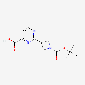 2-[1-[(2-Methylpropan-2-yl)oxycarbonyl]azetidin-3-yl]pyrimidine-4-carboxylic acid