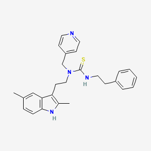 1-(2-(2,5-dimethyl-1H-indol-3-yl)ethyl)-3-phenethyl-1-(pyridin-4-ylmethyl)thiourea