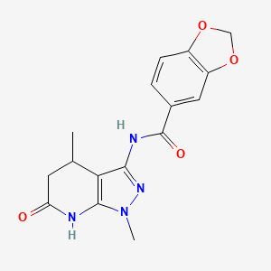 N-(1,4-dimethyl-6-oxo-4,5,6,7-tetrahydro-1H-pyrazolo[3,4-b]pyridin-3-yl)benzo[d][1,3]dioxole-5-carboxamide