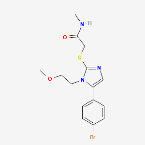 2-((5-(4-bromophenyl)-1-(2-methoxyethyl)-1H-imidazol-2-yl)thio)-N-methylacetamide
