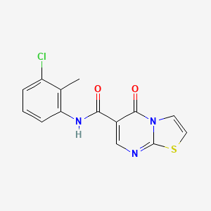 molecular formula C14H10ClN3O2S B2432189 N-(3-chloro-2-methylphenyl)-5-oxo-5H-thiazolo[3,2-a]pyrimidine-6-carboxamide CAS No. 851944-43-9