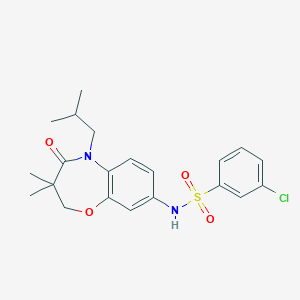 3-chloro-N-(5-isobutyl-3,3-dimethyl-4-oxo-2,3,4,5-tetrahydrobenzo[b][1,4]oxazepin-8-yl)benzenesulfonamide