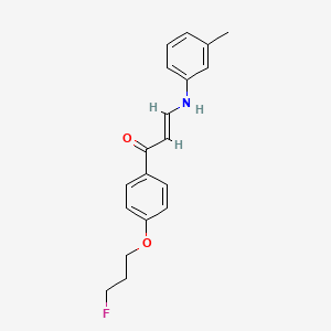 (E)-1-[4-(3-fluoropropoxy)phenyl]-3-(3-methylanilino)prop-2-en-1-one