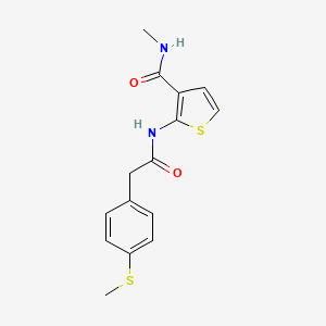 molecular formula C15H16N2O2S2 B2432198 N-methyl-2-(2-(4-(methylthio)phenyl)acetamido)thiophene-3-carboxamide CAS No. 941883-15-4