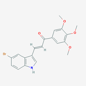 molecular formula C20H18BrNO4 B243220 3-(5-Bromo-1H-indol-3-yl)-1-(3,4,5-trimethoxyphenyl)prop-2-en-1-one 
