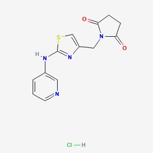 1-((2-(Pyridin-3-ylamino)thiazol-4-yl)methyl)pyrrolidine-2,5-dione hydrochloride