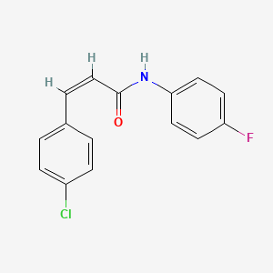molecular formula C15H11ClFNO B2432206 3-(4-氯苯基)-N-(4-氟苯基)丙烯酰胺 CAS No. 331461-49-5