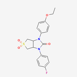 molecular formula C19H19FN2O4S B2432208 1-(4-乙氧基苯基)-3-(4-氟苯基)四氢-1H-噻吩并[3,4-d]咪唑-2(3H)-酮 5,5-二氧化物 CAS No. 879928-92-4