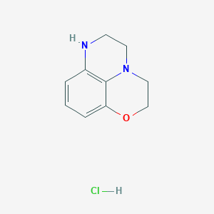 molecular formula C10H13ClN2O B2432211 4-Oxa-1,10-diazatricyclo[7.3.1.0,5,13]trideca-5,7,9(13)-triene hydrochloride CAS No. 1427380-63-9