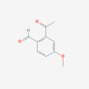 molecular formula C10H10O3 B2432214 2-Acetyl-4-methoxybenzaldehyde CAS No. 1193731-69-9