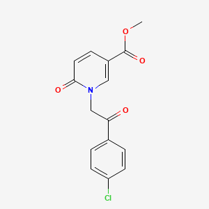 molecular formula C15H12ClNO4 B2432217 1-[2-(4-氯苯基)-2-氧代乙基]-6-氧代-1,6-二氢-3-吡啶甲酸甲酯 CAS No. 108664-62-6