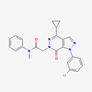 2-(1-(3-chlorophenyl)-4-cyclopropyl-7-oxo-1H-pyrazolo[3,4-d]pyridazin-6(7H)-yl)-N-methyl-N-phenylacetamide