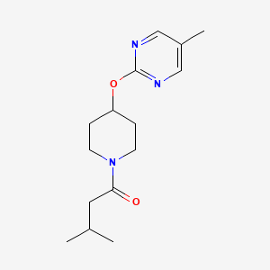 molecular formula C15H23N3O2 B2432219 3-Methyl-1-[4-(5-methylpyrimidin-2-yl)oxypiperidin-1-yl]butan-1-one CAS No. 2380071-62-3
