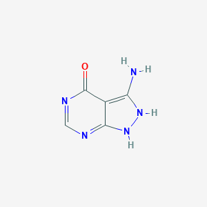 molecular formula C5H5N5O B243224 3-amino-1,2-dihydropyrazolo[3,4-d]pyrimidin-4-one 