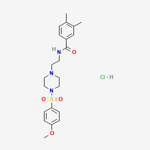 N-(2-(4-((4-methoxyphenyl)sulfonyl)piperazin-1-yl)ethyl)-3,4-dimethylbenzamide hydrochloride