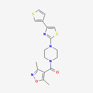 (3,5-Dimethylisoxazol-4-yl)(4-(4-(thiophen-3-yl)thiazol-2-yl)piperazin-1-yl)methanone