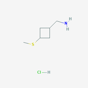 molecular formula C6H14ClNS B2432248 (3-Methylsulfanylcyclobutyl)methanamine;hydrochloride CAS No. 2411285-65-7