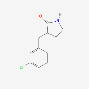 3-[(3-Chlorophenyl)methyl]pyrrolidin-2-one