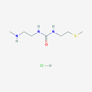 molecular formula C7H18ClN3OS B2432257 1-[2-(Methylamino)ethyl]-3-(2-methylsulfanylethyl)urea;hydrochloride CAS No. 2411202-30-5