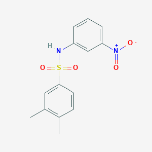 molecular formula C14H14N2O4S B2432258 3,4-dimethyl-N-(3-nitrophenyl)benzenesulfonamide CAS No. 71796-09-3