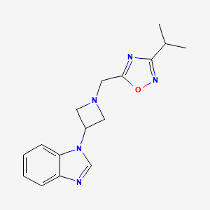 5-[[3-(Benzimidazol-1-yl)azetidin-1-yl]methyl]-3-propan-2-yl-1,2,4-oxadiazole