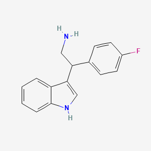 molecular formula C16H15FN2 B2432269 2-(4-fluorophenyl)-2-(1H-indol-3-yl)ethanamine CAS No. 710941-37-0