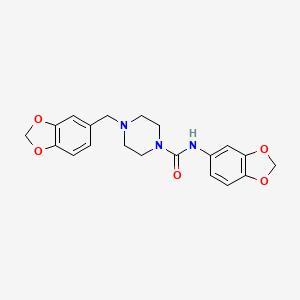 N-(1,3-benzodioxol-5-yl)-4-(1,3-benzodioxol-5-ylmethyl)tetrahydro-1(2H)-pyrazinecarboxamide