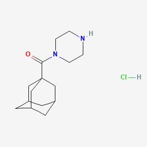 molecular formula C15H25ClN2O B2432271 1-(Adamantane-1-carbonyl)piperazine hydrochloride CAS No. 29869-07-6