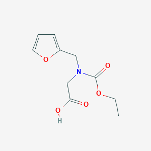 molecular formula C10H13NO5 B2432276 2-((Ethoxycarbonyl)(furan-2-ylmethyl)amino)acetic acid CAS No. 96683-95-3