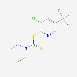 molecular formula C11H12ClF3N2S2 B2432282 [3-chloro-5-(trifluoromethyl)pyridin-2-yl] N,N-diethylcarbamodithioate CAS No. 1023859-51-9