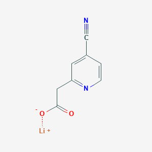molecular formula C8H5LiN2O2 B2432283 锂(1+)离子2-(4-氰基吡啶-2-基)乙酸盐 CAS No. 2126162-51-2