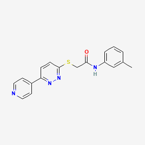 2-((6-(pyridin-4-yl)pyridazin-3-yl)thio)-N-(m-tolyl)acetamide