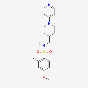 molecular formula C19H25N3O3S B2432295 4-methoxy-2-methyl-N-((1-(pyridin-4-yl)piperidin-4-yl)methyl)benzenesulfonamide CAS No. 2034499-35-7