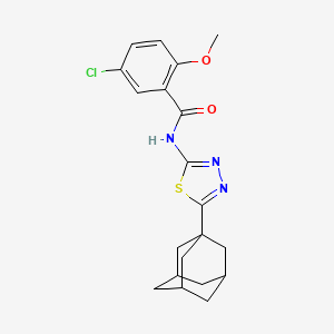 molecular formula C20H22ClN3O2S B2432300 N-[5-(1-adamantyl)-1,3,4-thiadiazol-2-yl]-5-chloro-2-methoxybenzamide CAS No. 391865-83-1