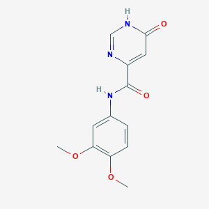 molecular formula C13H13N3O4 B2432301 N-(3,4-二甲氧基苯基)-6-羟基嘧啶-4-甲酰胺 CAS No. 2034620-72-7