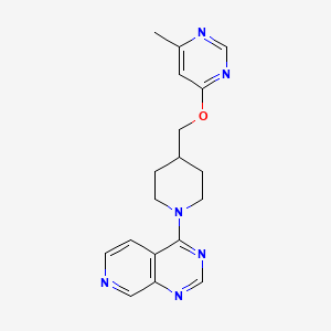 4-(4-(((6-Methylpyrimidin-4-yl)oxy)methyl)piperidin-1-yl)pyrido[3,4-d]pyrimidine