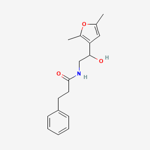 molecular formula C17H21NO3 B2432304 N-(2-(2,5-dimethylfuran-3-yl)-2-hydroxyethyl)-3-phenylpropanamide CAS No. 2309773-21-3