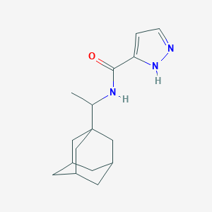 molecular formula C16H23N3O B243231 N-[1-(1-adamantyl)ethyl]-1H-pyrazole-3-carboxamide 
