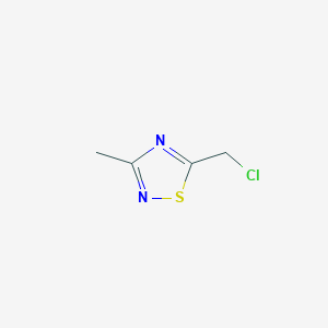 molecular formula C4H5ClN2S B2432319 5-(Chloromethyl)-3-methyl-1,2,4-thiadiazole CAS No. 163009-79-8