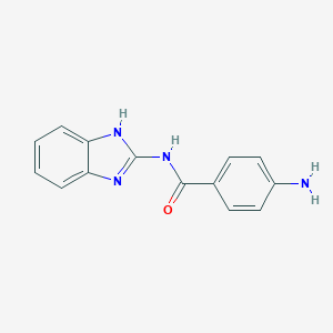 molecular formula C14H12N4O B243234 4-amino-N-(1H-benzimidazol-2-yl)benzamide 