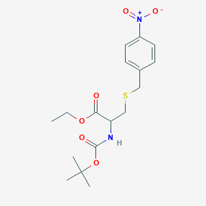 molecular formula C17H24N2O6S B2432342 Ethyl 2-[(tert-butoxycarbonyl)amino]-3-[(4-nitrobenzyl)sulfanyl]propanoate CAS No. 1396996-84-1