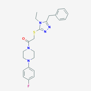 2-[(5-benzyl-4-ethyl-4H-1,2,4-triazol-3-yl)sulfanyl]-1-[4-(4-fluorophenyl)piperazin-1-yl]ethanone