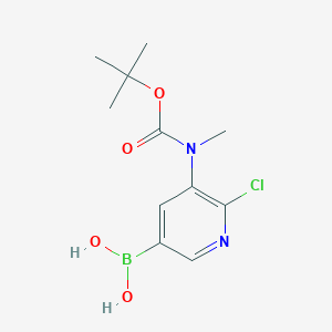 molecular formula C11H16BClN2O4 B2432356 3-(N-BOC-N-甲基氨基)-2-氯吡啶-5-硼酸 CAS No. 2377608-21-2